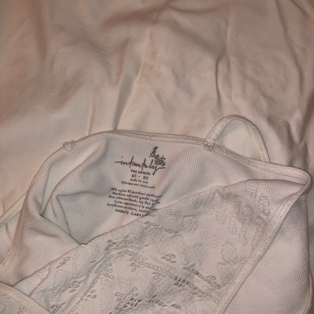 White Free People Bodysuit